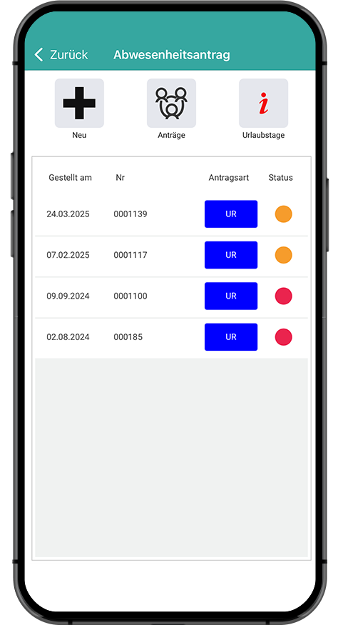 Smartphone_Abwesenheitsantrag